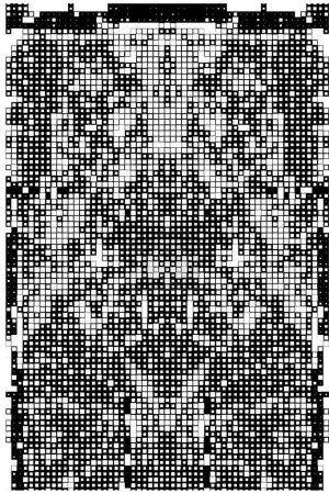 Ilustración de Fondo angustiado en cuadrados negros. textura grunge - Imagen libre de derechos