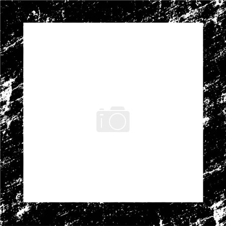 Ilustración de Marco blanco y negro, fondo abstracto, textura grunge - Imagen libre de derechos