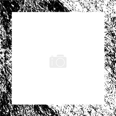 Ilustración de Fondo abstracto, marco blanco y negro, textura grunge - Imagen libre de derechos