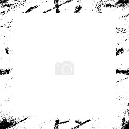 Téléchargez les illustrations : Cadre abstrait noir et blanc avec espace vide, illustration vectorielle - en licence libre de droit