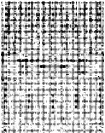 Ilustración de Fondo abstracto en blanco y negro con cuadrados. ilustración vectorial. concepto de mosaico - Imagen libre de derechos