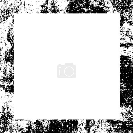 Ilustración de Marco grunge sobre fondo blanco, ilustración vectorial - Imagen libre de derechos