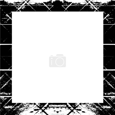 Ilustración de Fondo abstracto, marco blanco y negro, textura grunge - Imagen libre de derechos