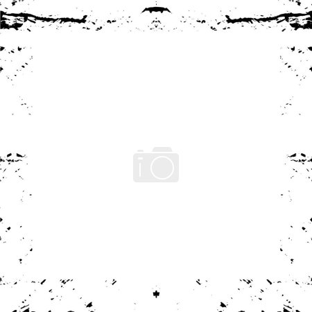 Téléchargez les illustrations : Cadre abstrait noir et blanc avec espace vide, illustration vectorielle - en licence libre de droit