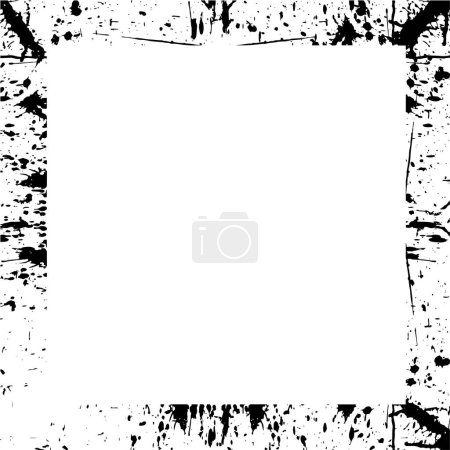 Ilustración de Marco grunge sobre fondo blanco, ilustración vectorial - Imagen libre de derechos