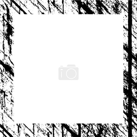 Ilustración de Fondo abstracto, marco en blanco y negro, textura grunge - Imagen libre de derechos