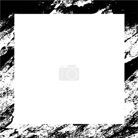 Illustration for Abstract background, frame in black and white, grunge texture - Royalty Free Image