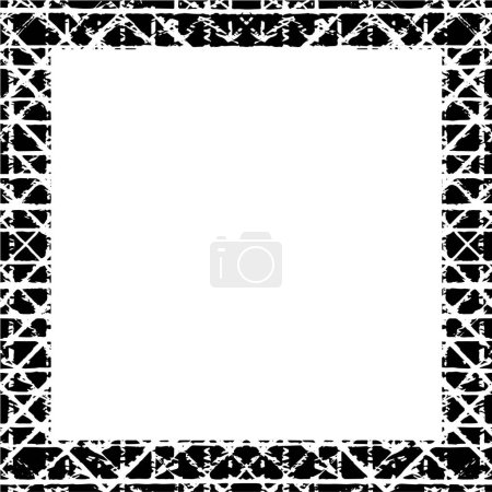 Illustration for Black and white grunge vintage background, frame with empty space - Royalty Free Image