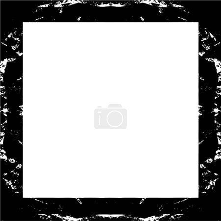 Illustration for Abstract frame in black and white, grunge texture - Royalty Free Image