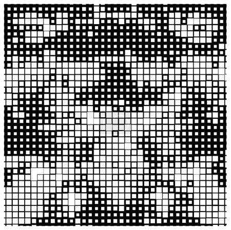 Ilustración de Fondo abstracto de mosaico de píxeles. fondo blanco y negro - Imagen libre de derechos
