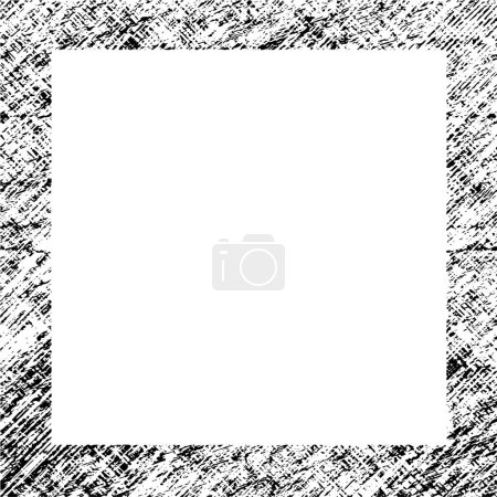 Téléchargez les illustrations : Cadre abstrait noir et blanc avec espace vide - en licence libre de droit