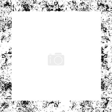 Ilustración de Fondo de marco grunge en blanco y negro, ilustración vectorial - Imagen libre de derechos