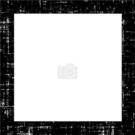 Illustration for Black and white grunge frame background, vector illustration - Royalty Free Image