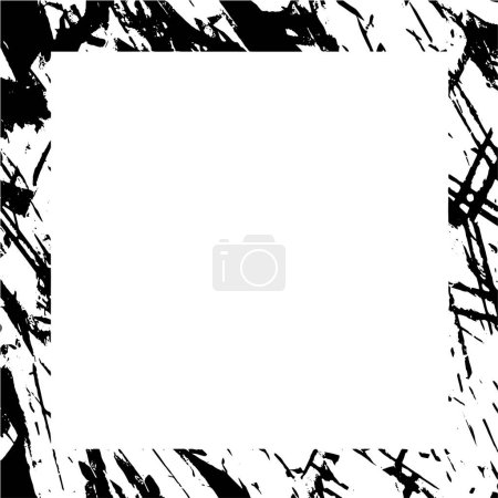 Photo for Rough monochrome frame. Grunge background. Abstract textured effect. - Royalty Free Image