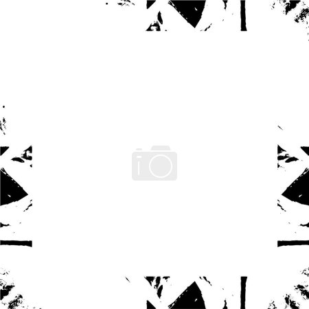 Ilustración de Fondo de marco grunge en blanco y negro, ilustración vectorial - Imagen libre de derechos