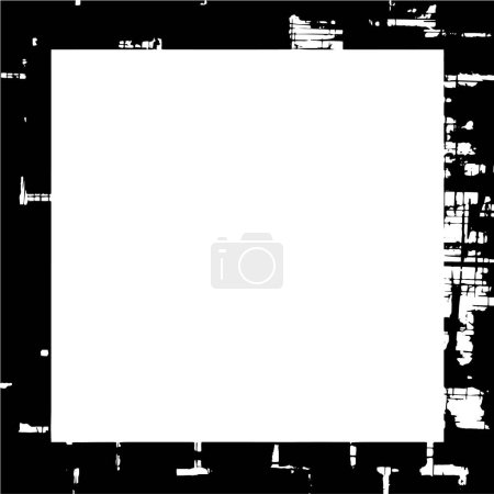 Illustration for Abstract  backgraound, geometric texture,  black and white frame. - Royalty Free Image