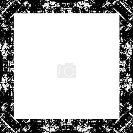 Illustration for Black and white grunge frame background - Royalty Free Image