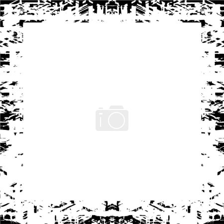 Illustration for Black and white abstract background, frame. vector illustration - Royalty Free Image