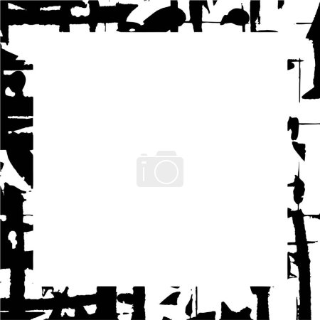 Illustration for Black and white abstract background, frame. vector illustration - Royalty Free Image
