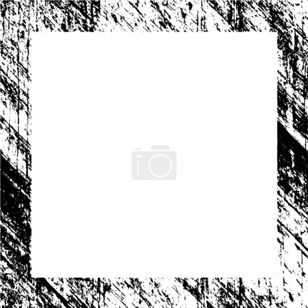 Illustration for Distressed frame in black and white texture - Royalty Free Image