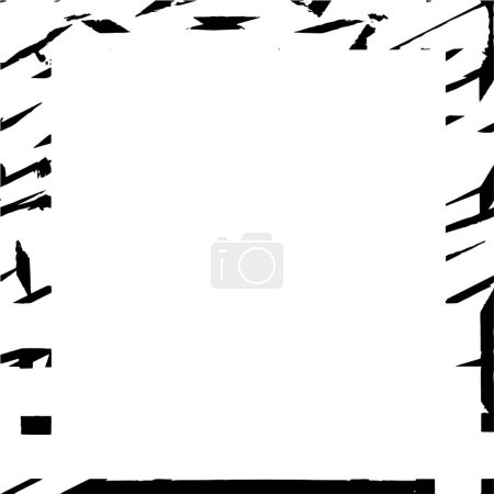 Illustration for Black and white abstract  backgraound, geometric texture, frame. - Royalty Free Image