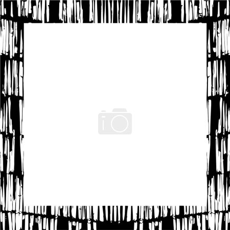 Ilustración de Fondo abstracto en blanco y negro, textura geométrica, marco. - Imagen libre de derechos