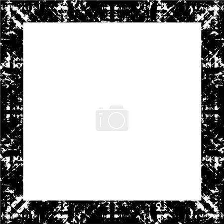 Illustration for Black and white grunge frame background - Royalty Free Image