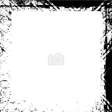 Ilustración de Black and white grunge frame background - Imagen libre de derechos