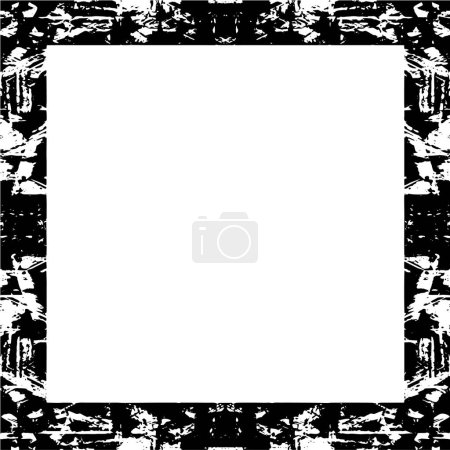 Illustration for Abstract square frame background, grunge backdrop with space for text, vector illustration - Royalty Free Image