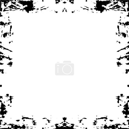 Ilustración de Ilustración vectorial. fondo abstracto en blanco y negro, textura geométrica, marco. - Imagen libre de derechos