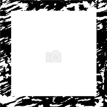Ilustración de Ilustración vectorial. fondo abstracto en blanco y negro, textura geométrica, marco. - Imagen libre de derechos