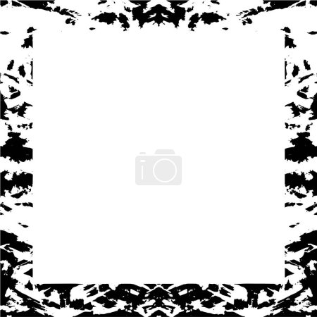 Illustration for Vector illustration. black and white abstract  backgraound, geometric texture, frame. - Royalty Free Image