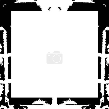 Téléchargez les illustrations : Fond abstrait noir et blanc, cadre géométrique. illustration vectorielle. - en licence libre de droit