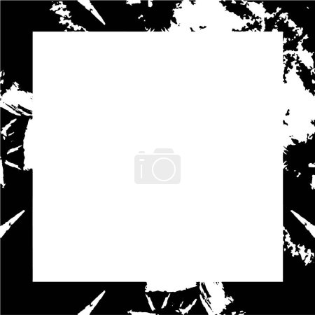 Illustration for Black and white abstract  backgraound, geometric frame. vector illustration. - Royalty Free Image