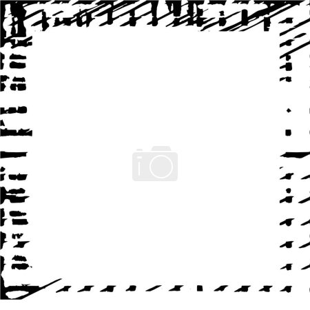 Illustration for Black and white abstract  backgraound, geometric frame. vector illustration. - Royalty Free Image