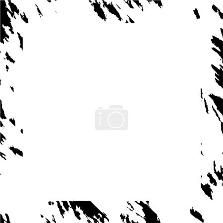 Illustration for Black and white abstract frame. vector illustration. - Royalty Free Image