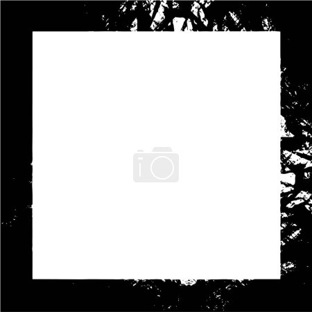 Illustration for Grunge background with black geometric frame - Royalty Free Image