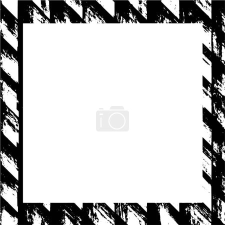 Illustration for Grunge background with black geometric frame - Royalty Free Image