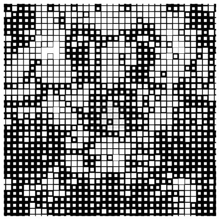 Téléchargez les illustrations : Mosaïque abstraite organisée par des éléments rectangulaires carrés. vecteur mosaïque motif carré - en licence libre de droit