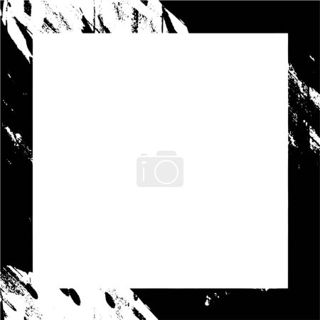Téléchargez les illustrations : Fond abstrait. texture monochrome. cadre noir et blanc sur fond blanc. - en licence libre de droit