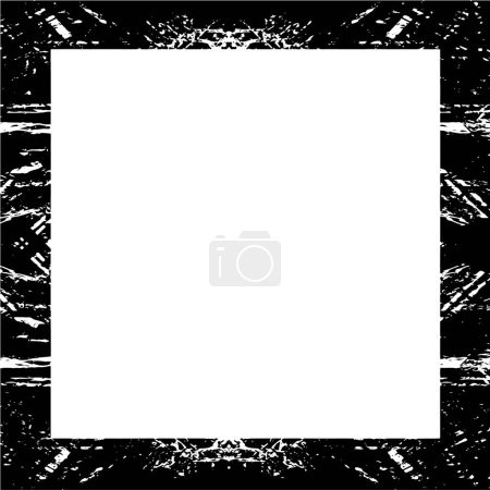 Illustration for Abstract background. monochrome texture. black and white frame on white background. - Royalty Free Image