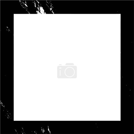 Ilustración de Fondo abstracto. textura monocromática. marco blanco y negro sobre fondo blanco. - Imagen libre de derechos