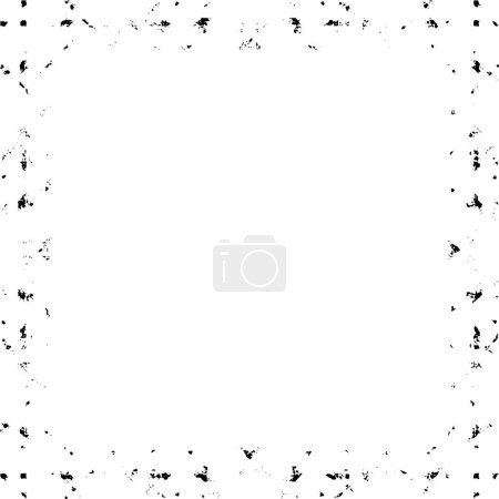 Ilustración de Fondo abstracto. textura monocromática. marco blanco y negro sobre fondo blanco. - Imagen libre de derechos