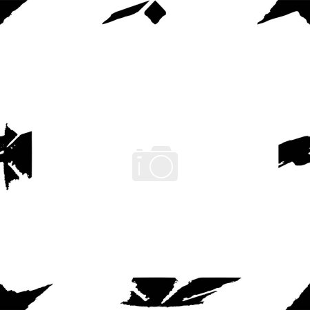 Illustration for Black and white grunge vintage texture in retro style, square frame with empty space - Royalty Free Image