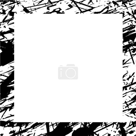 Photo for Black mosaic frame on a white background - Royalty Free Image
