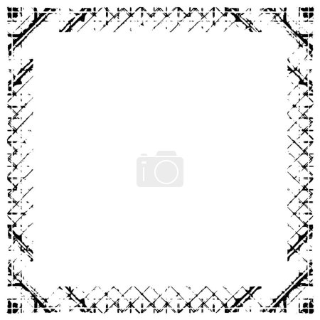 Illustration for Black mosaic frame on a white background - Royalty Free Image