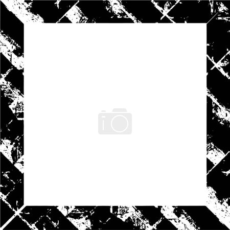 Ilustración de Marco de mosaico negro sobre un fondo blanco - Imagen libre de derechos