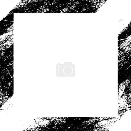 Photo for Grunge frame with black geometric shapes - Royalty Free Image