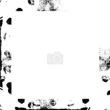 Ilustración de Marco sobre fondo blanco de superposición grunge para postales, envoltura - Imagen libre de derechos