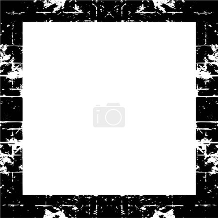 Téléchargez les illustrations : Cadre sur fond blanc de superposition de grunge pour cartes postales, emballage - en licence libre de droit